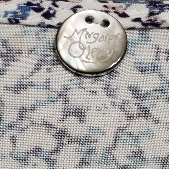 Margaret O_Leary Blue Floral Wrap Dress Small - Picture 2 of 4